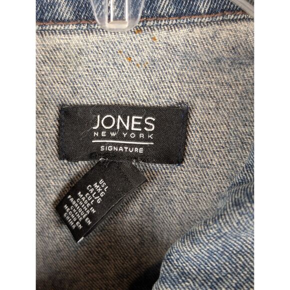 Jones New York Signature Denim Jacket Women's Size Large - Picture 6 of 10